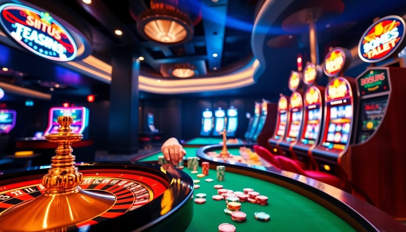 Experience thrilling gameplay at situs nekatwin with vibrant casino tables and dynamic slot machines.