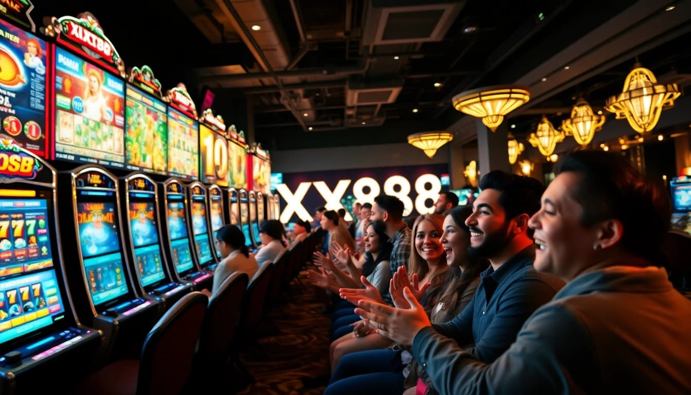 Experience the excitement of gaming at XX88 link with players enjoying vibrant casino atmosphere.