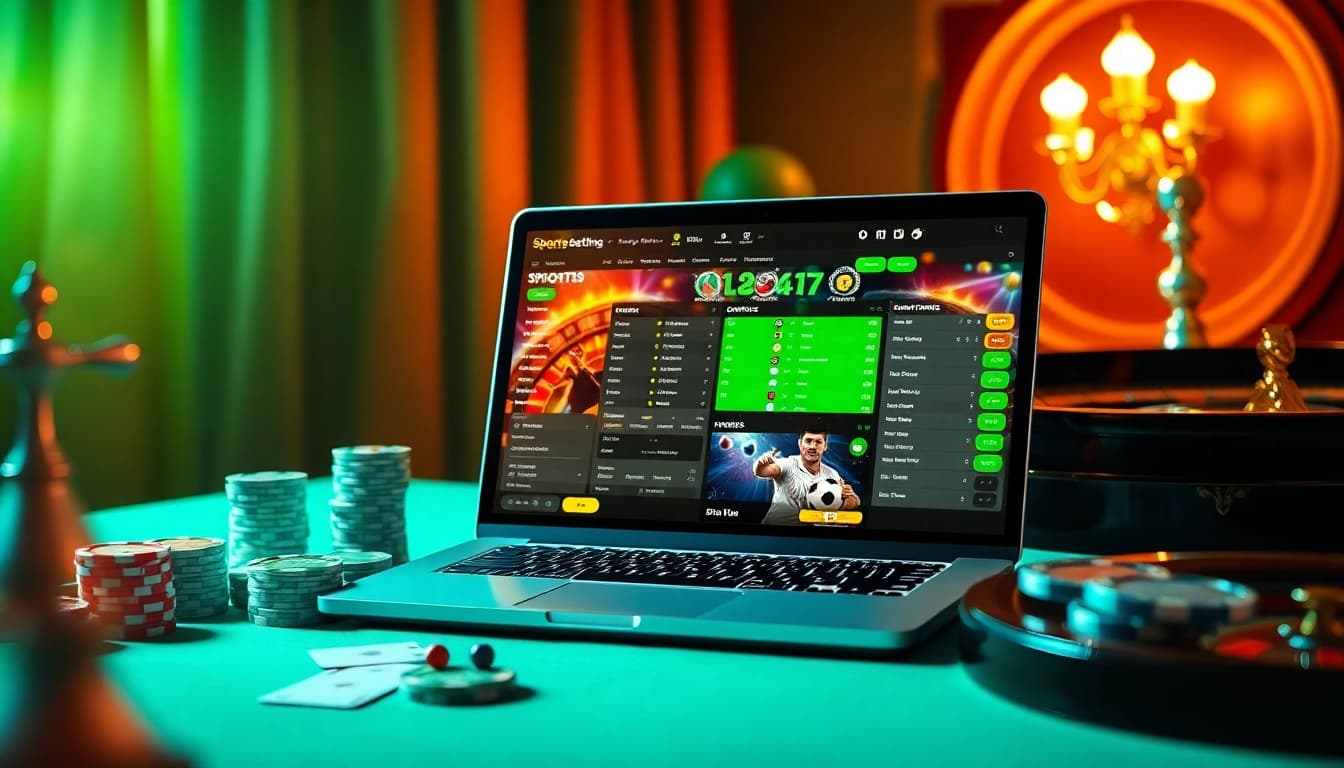 Gamblers placing bets on trang web cược bóng đá with a modern, dynamic interface and engaging elements.