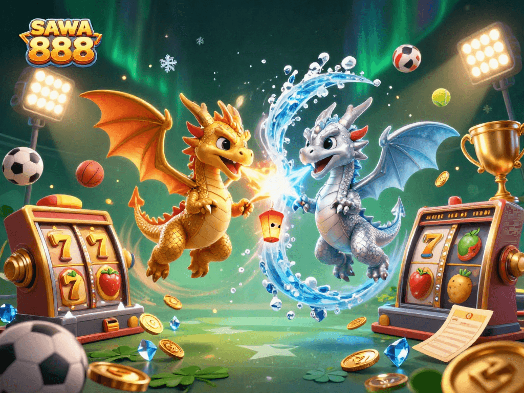 Engage with SAWA 888's thrilling slots adventure featuring dragons and dynamic game elements.