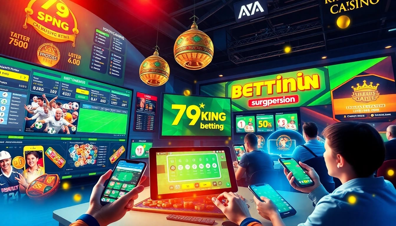Experiencia de apuestas en línea atractiva que muestra 79king hn con juegos vibrantes y cuotas en vivo.
