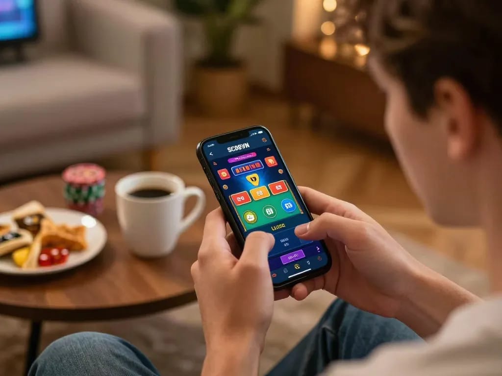 Engage with thrilling online games at SC88VN app, showcasing dynamic gameplay on smartphone