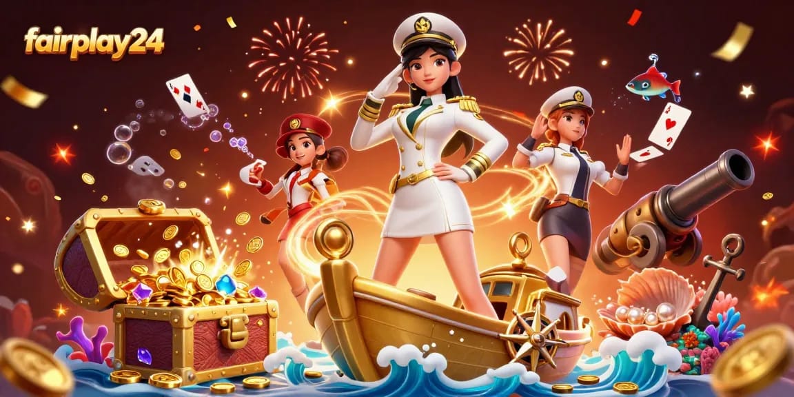 Experience winning moments with fairplay24's vibrant casino action illustration featuring live gaming elements.