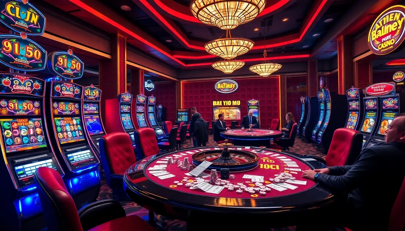 Players winning at slot machines on Batman138 platform, enjoying a vibrant casino atmosphere.