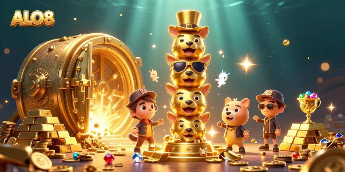 Engage in thrilling gameplay at ALO8 while exploring an exciting casino world filled with treasures.