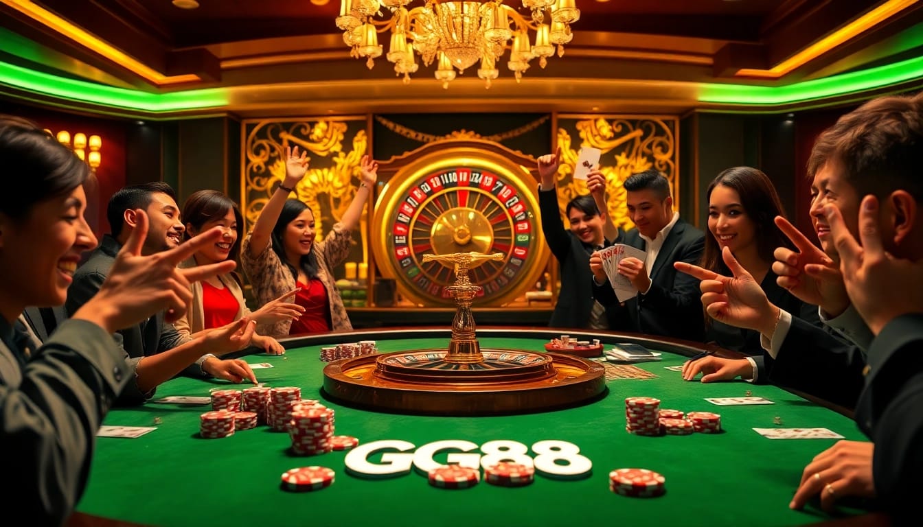 Experience the thrill of winning at GG88 casino with poker chips and exciting gameplay.