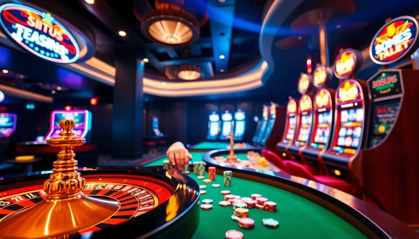 Experience thrilling gameplay at situs nekatwin with vibrant casino tables and dynamic slot machines.