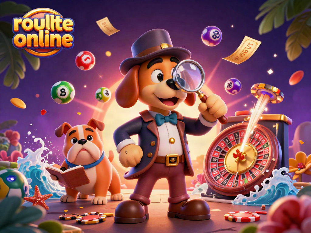 Engage in roulette online as a detective duo unveils casino secrets amidst colorful gaming elements.