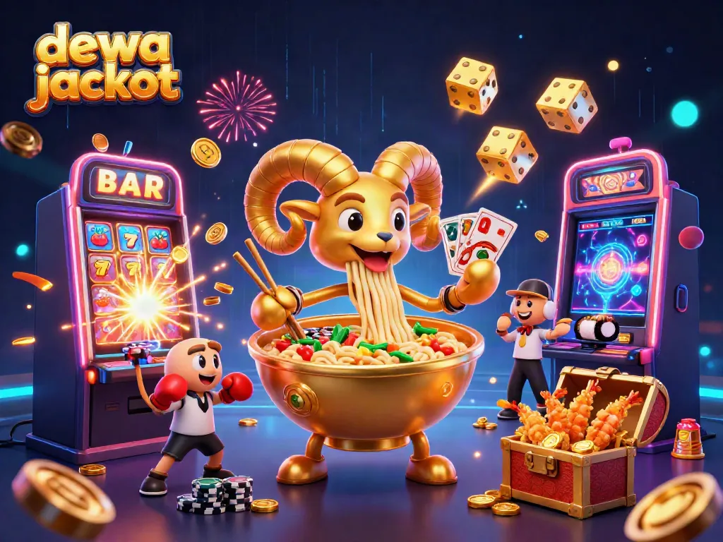 Permainan dewa jackpot yang seru dengan karakter lucu dan elemen kasino yang mengesankan.