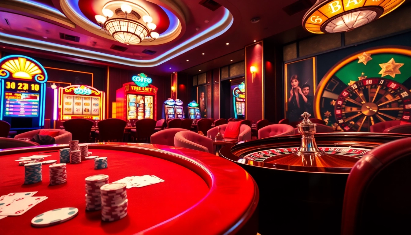 Experience the excitement of go99 bet at a lively casino with poker tables and slot machines.