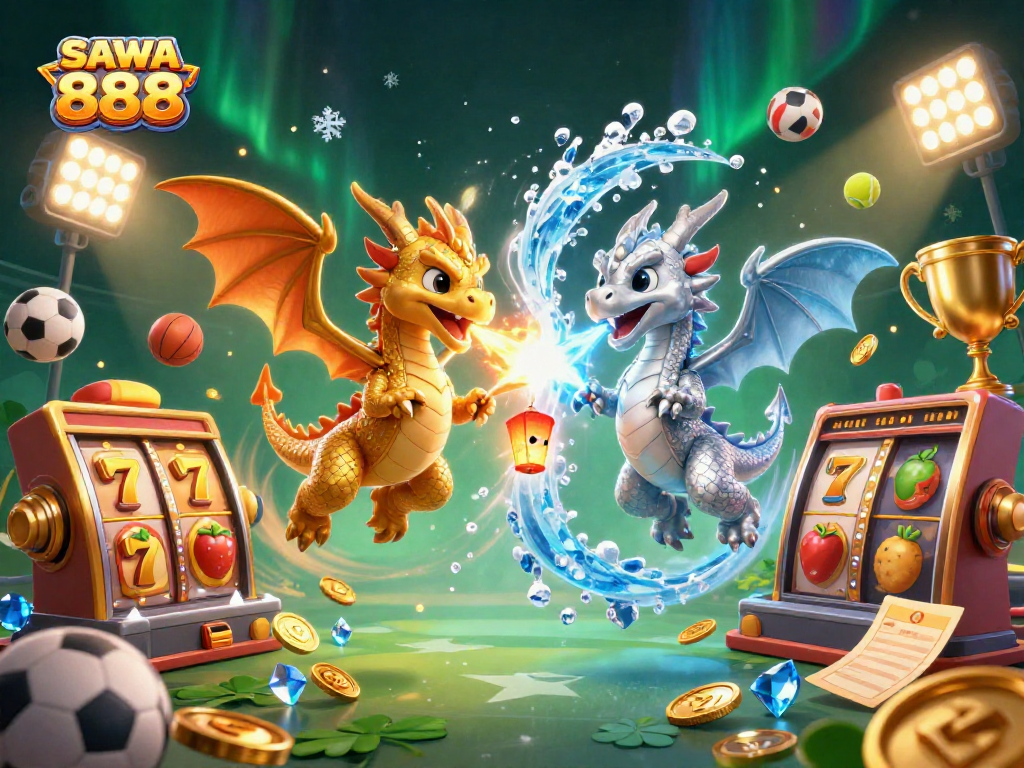 Engage with SAWA 888's thrilling slots adventure featuring dragons and dynamic game elements.