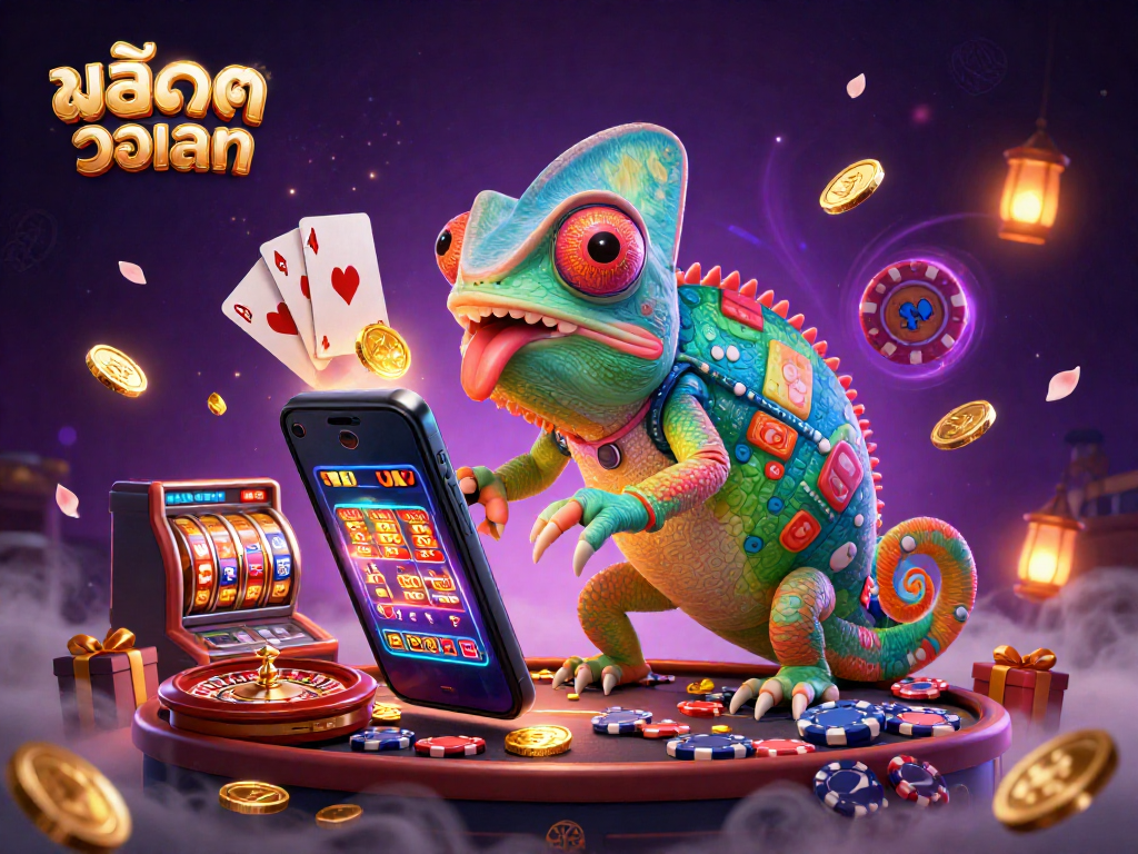 Spin the reels with excitement at สล็อตวอเลท, filled with vibrant games and golden coin rewards.