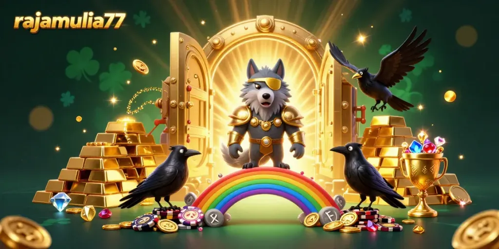 Menggandakan kesenangan di rajamulia77 dengan tampilan bertema jackpot memukau dan karakter Norse yang menarik.