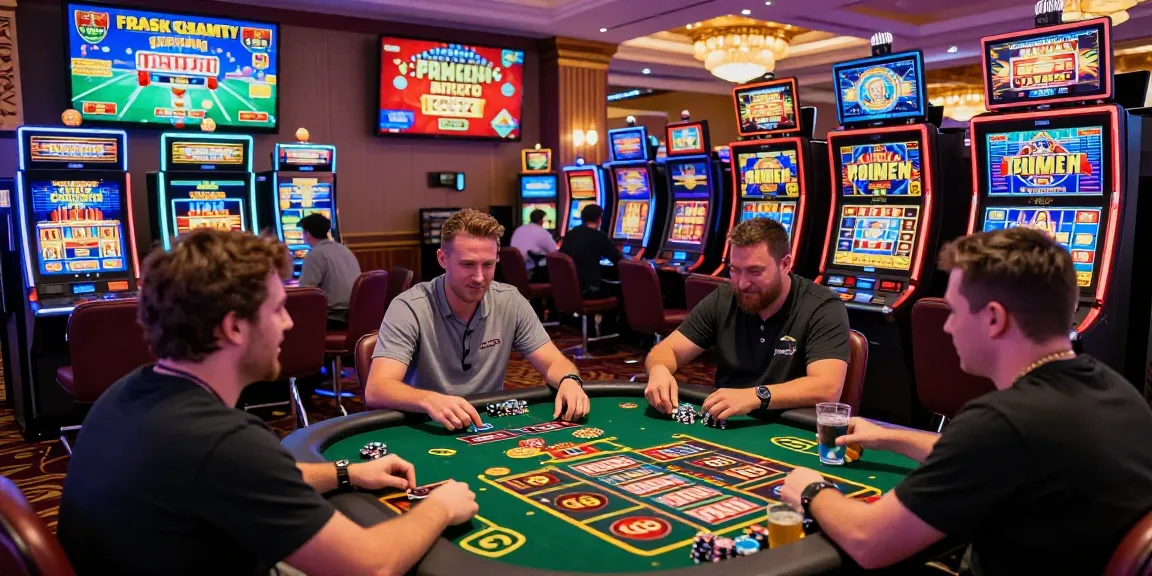 Exciting gameplay at credit card casinos with players using cards and celebrating wins.