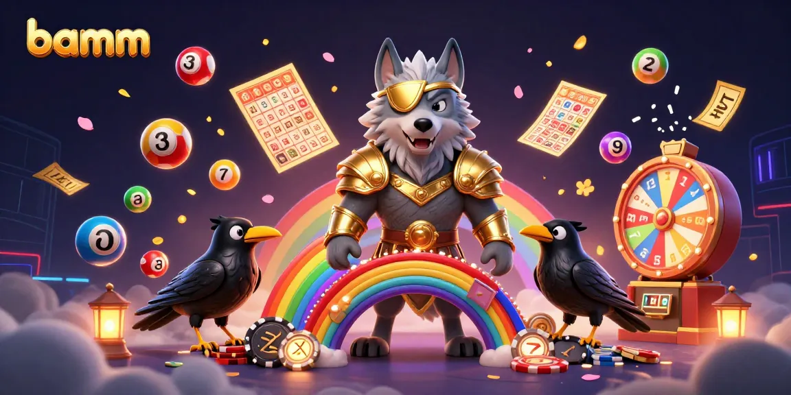 Experience thrilling gameplay at bamm's vibrant casino scene with Odin and his ravens.