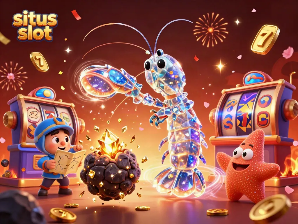 Experience the thrill of situs slot with a galactic mantis shrimp and fortune symbols.