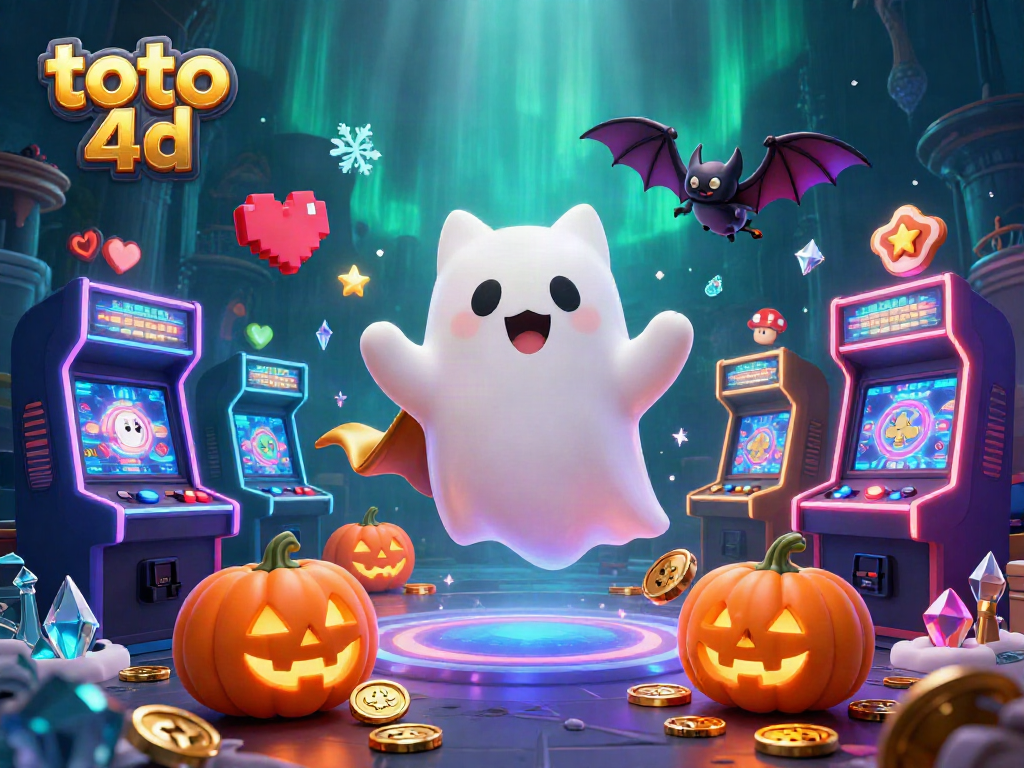 Play toto 4d and enjoy thrilling colors with dynamic casino elements in a festive scene.