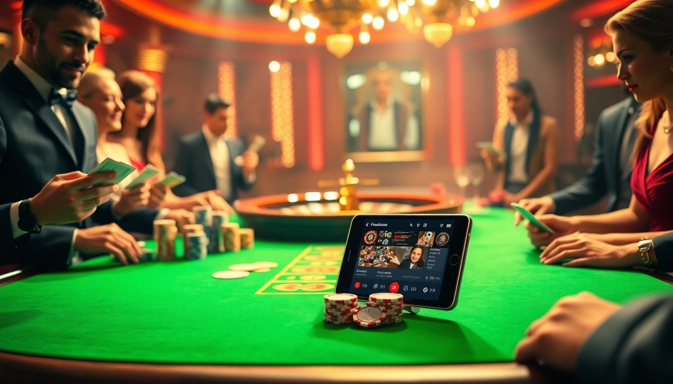 Experience the thrill of the S8 app while playing poker in a luxurious casino setting.