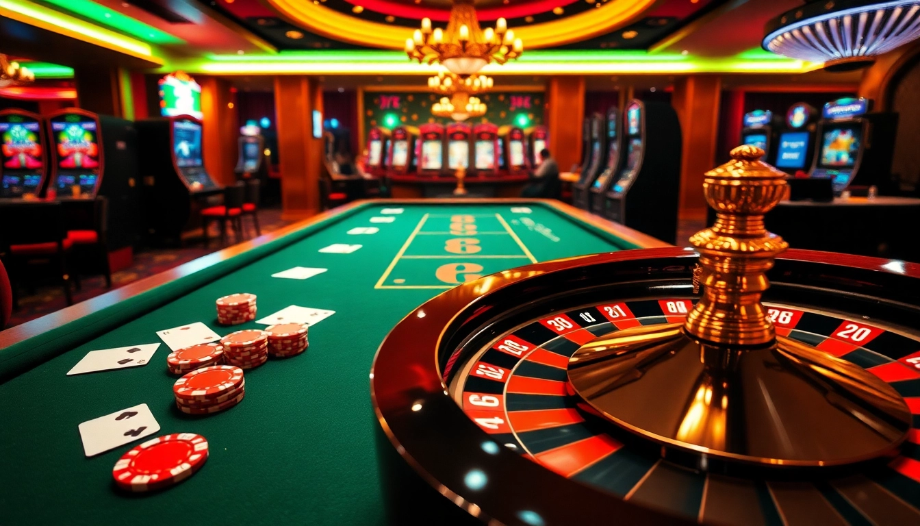 Engage with 32win com at an elegant casino table, showcasing vibrant poker cards and chips.