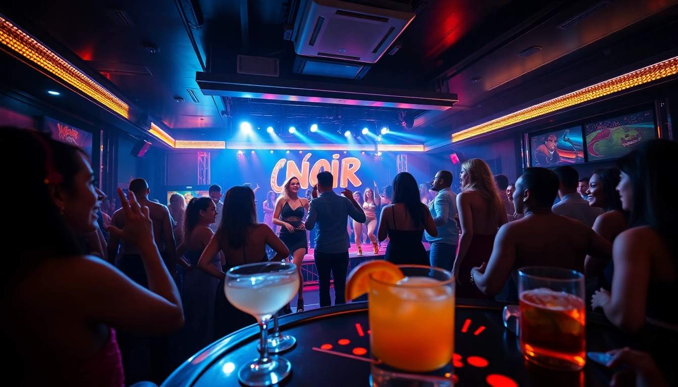 Enjoying nightlife at night club sxm with vibrant lights and stunning performances