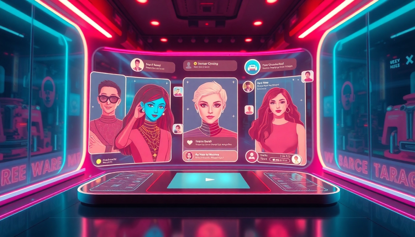 Interactive free sex ai chatbot experience with vibrant, futuristic design.