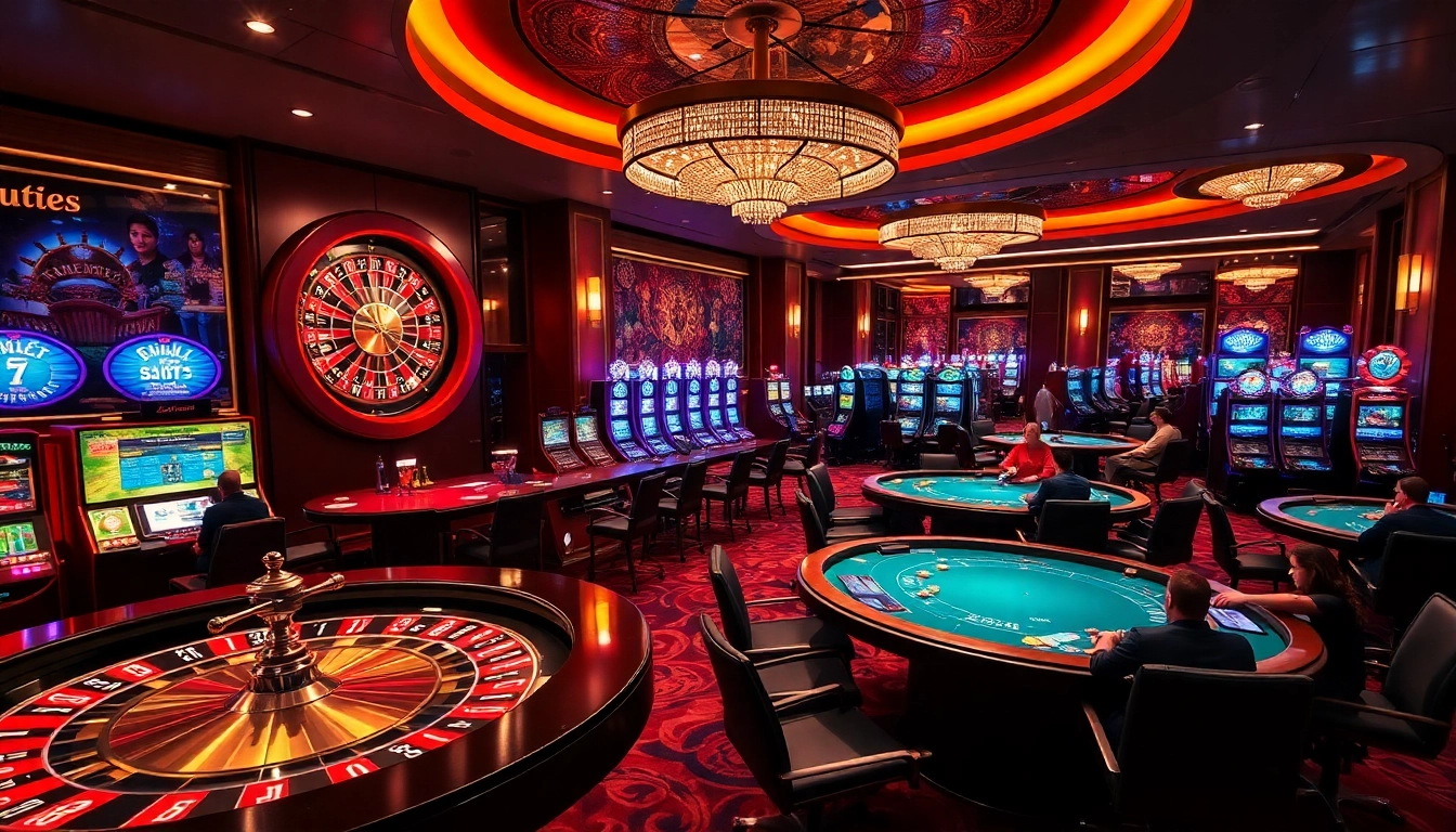 Adegan menarik para penjudi bermain di kasino mewah dengan kemenangan taruhan Datukwin.