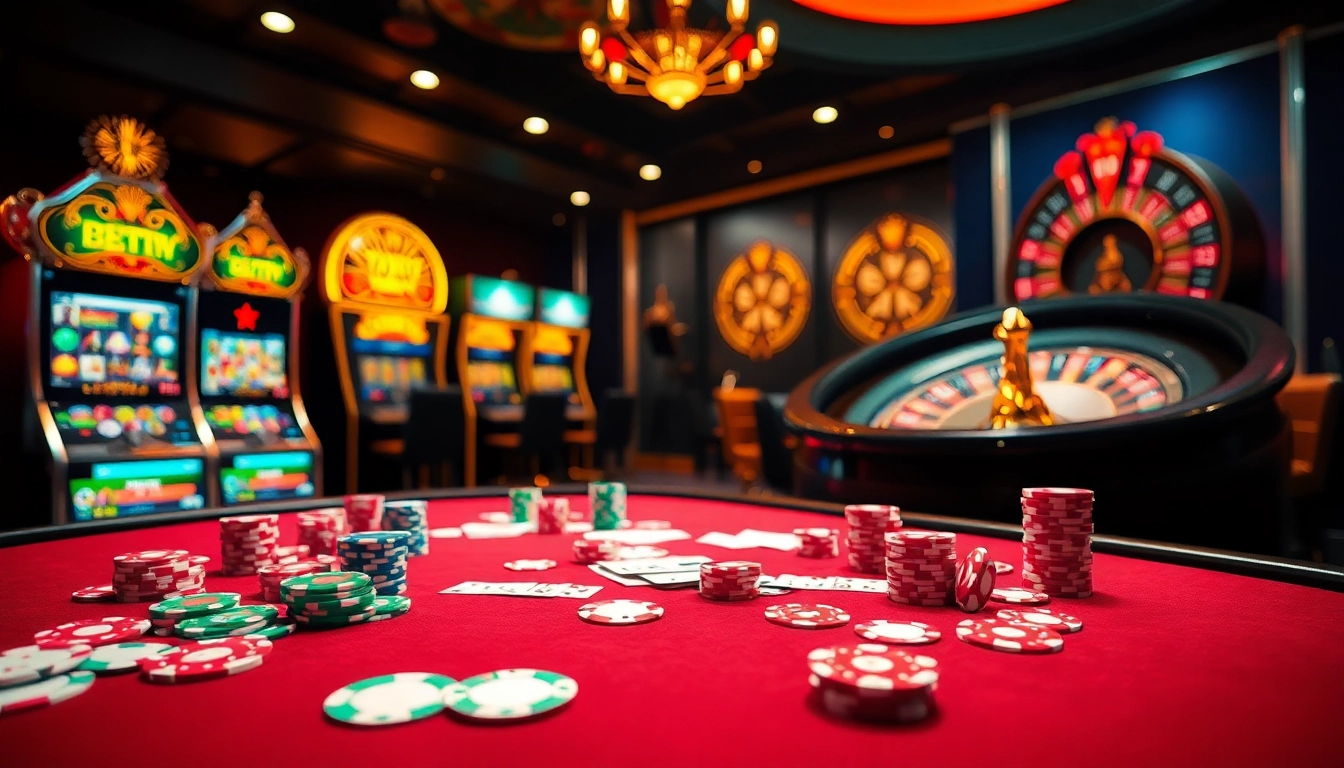 Experience the excitement of 789win with vibrant casino visuals featuring poker chips and slot machines.