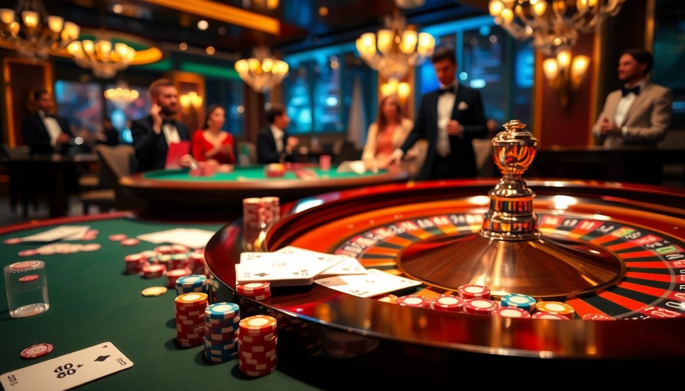 Engage with thrilling casino action at link 88i featuring vibrant gaming tables and colorful chips.
