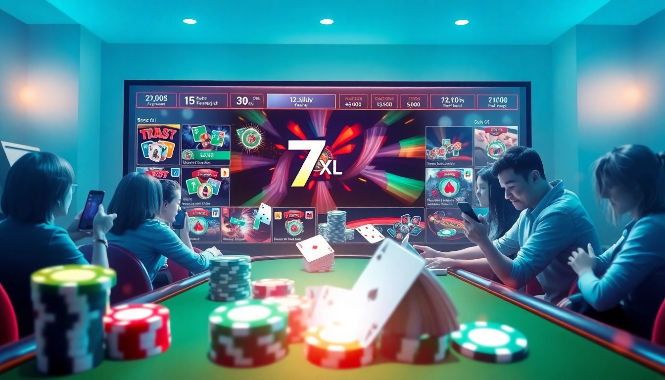 7xl סוכן המציג ממשק פוקר אונליין מרתק כאשר שחקנים נהנים מהמשחק.