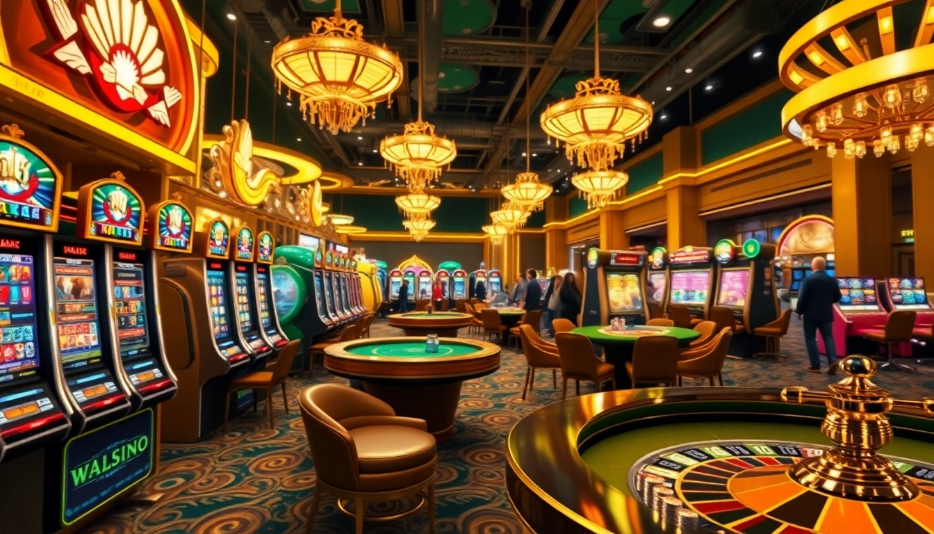 Experience the thrill of gambling at qqmacan with vibrant slot machines and energetic players.