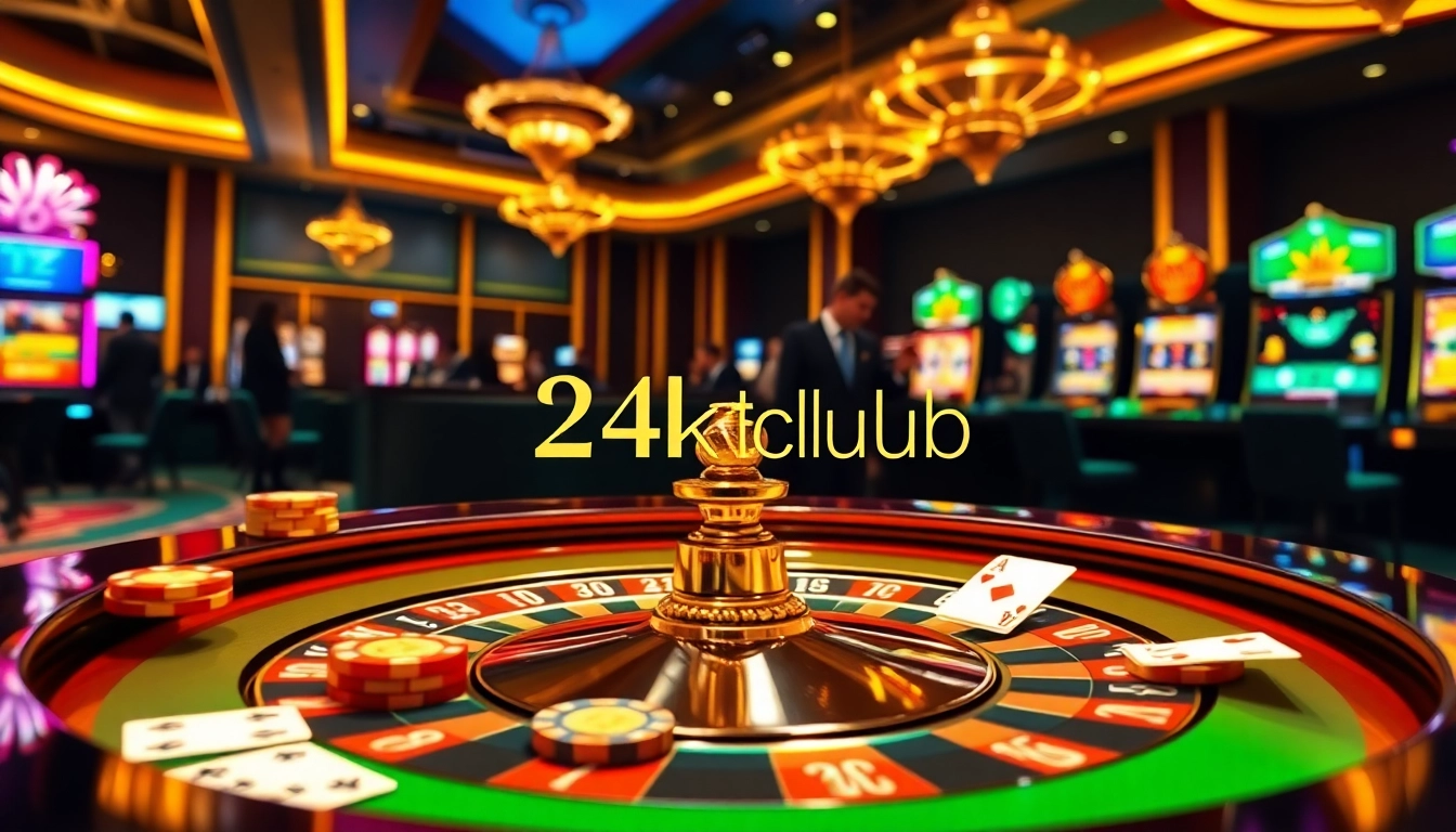 Trải nghiệm sự phấn khích tại 24kclub với các chip casino rực rỡ và bàn roulette.