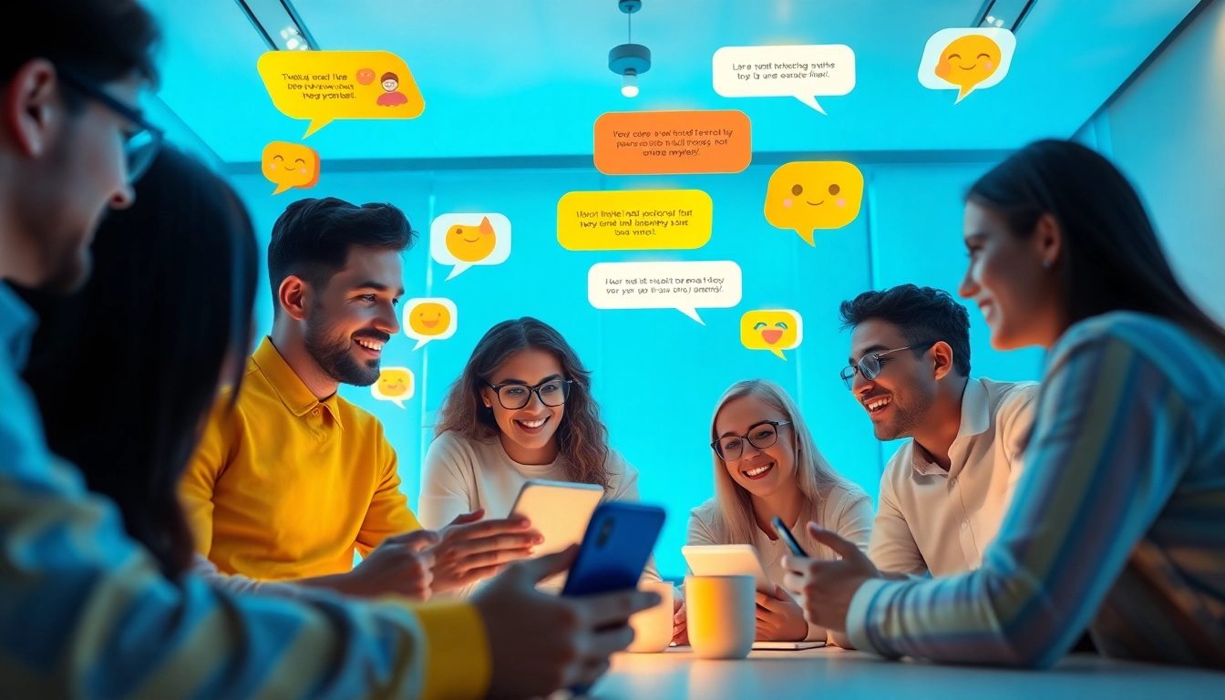 صورة جذابة لشات الرياض، تُظهر أجواء غرفة دردشة حيوية وتفاعل مستخدمين متنوعين رقميًا.