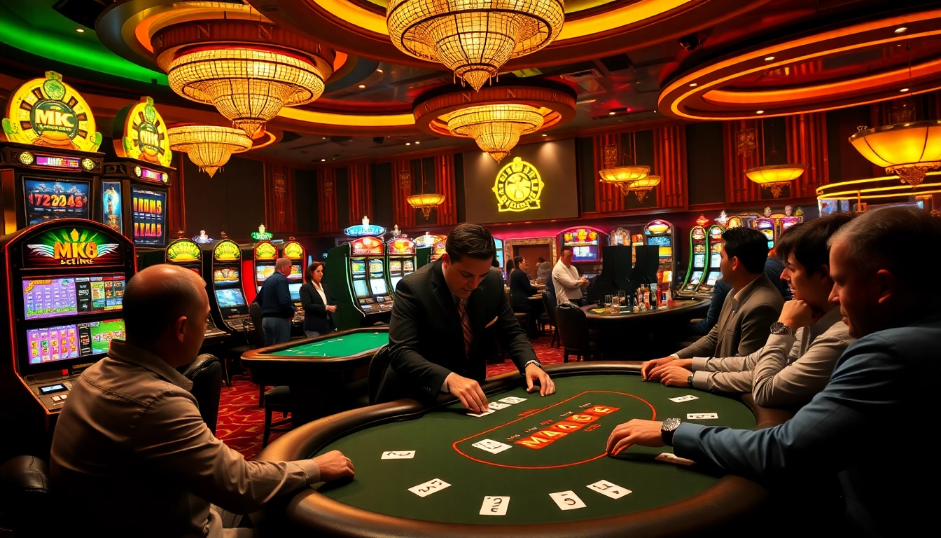 Experience the thrill of MK8 casino games with vibrant tables and engaged players.