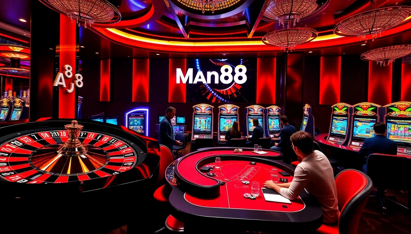 Experience the thrill of betting at Man88's vibrant casino.