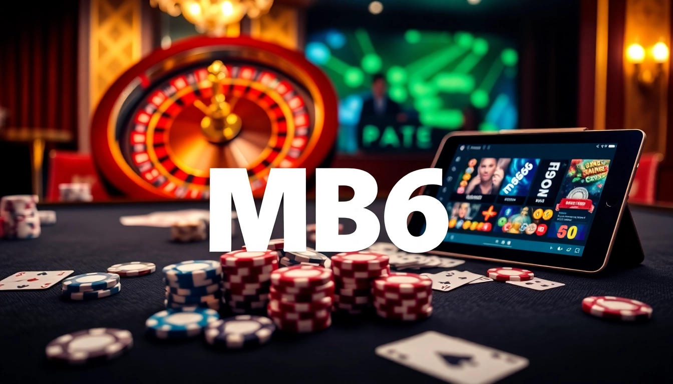 Players experiencing the excitement of gambling at MB66's luxurious casino tables.