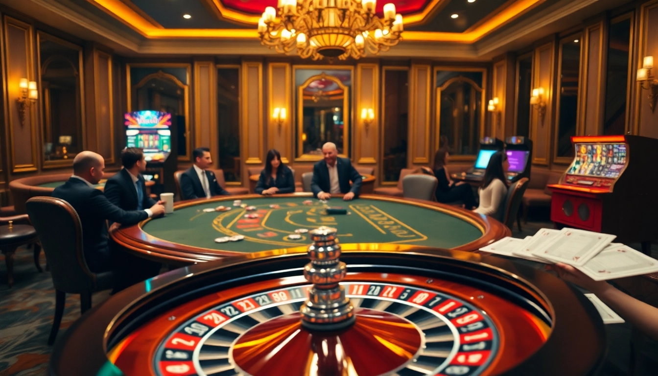 Engaging players at a polished poker table under elegant lighting at https://1haywin.us.com/ casino.