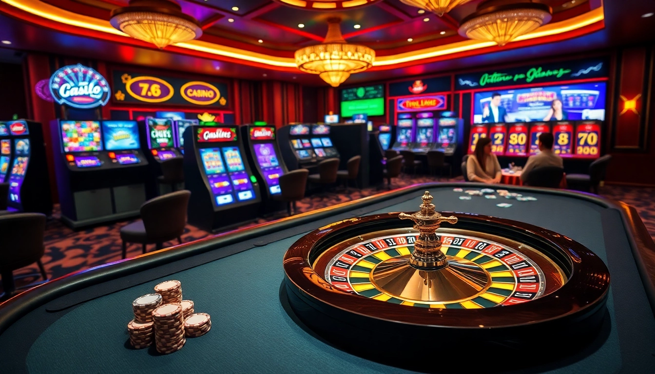 7xl סוכן guiding excited players at a poker table in a vibrant casino atmosphere.