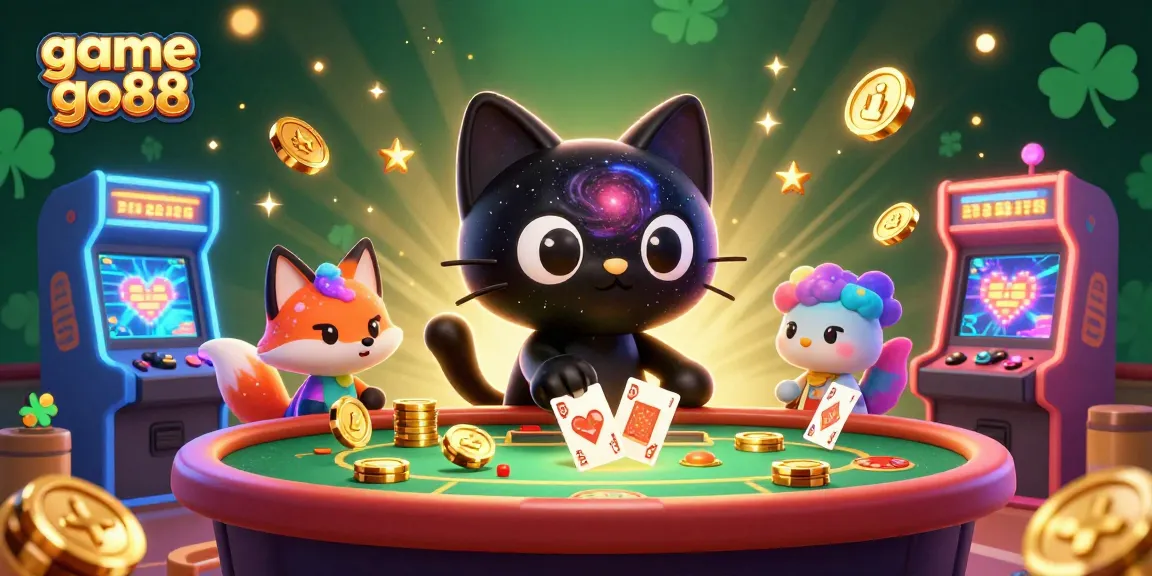 Experience the thrill of game go88 with vibrant casino elements and charming characters.